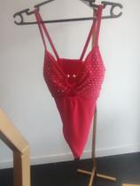 Boddy vermelho com strass Boddy vermelho com strass