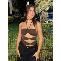 Body 3 tiras Amarração Regulável Confortável Suplex Premium sem alça Nozinho Recorte Feminino Body 3 tiras Amarração Regulável Confortável Suplex Premium sem alça Nozinho Recorte Feminino