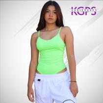 Body Alcinha Básica Casual Tecido Suplex - Verde Neon Body Alcinha Básica Casual Tecido Suplex - Verde Neon