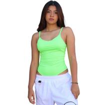 Body Alcinha Básica Casual Tecido Suplex - Verde Neon Body Alcinha Básica Casual Tecido Suplex - Verde Neon