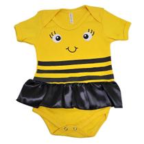 Body Baby Abelhina Roupinha de Bebê Mesversário Enxoval Infantil Festa Desenho Verão Temático