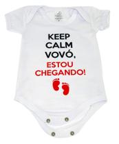 Body Baby Branco Personalizado Keep Calm Estou Chegando