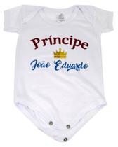 Body Baby Branco Personalizado - Príncipe (Com Nome) Body Baby Branco Personalizado - Príncipe (Com Nome)