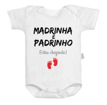 Body Baby Madrinha E Padrinho Estou Chegando - GMH Prod. Serv. e Repr.