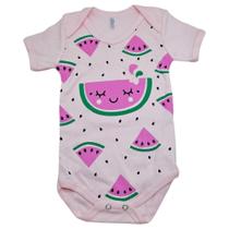 Body Baby Melancia Roupinha de Bebê Mesversário Enxoval Infantil Festa Desenho Verão Temático