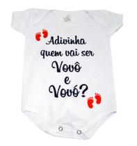 Body Baby Personalizado Adivinha quem Vai ser Vovô e Vovó