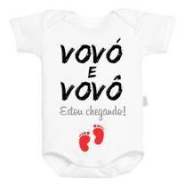 Body Baby Personalizado Vovó E Vovô Estou Chegando
