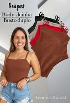 Body Básico Alcinha Alça Fina Suplex Forro Duplo Lisa Básica Body Básico Alcinha Alça Fina Suplex Forro Duplo Lisa Básica