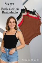Body Basico Alcinha Alça Fina Suplex Forro Duplo Lisa Basica Body Basico Alcinha Alça Fina Suplex Forro Duplo Lisa Basica