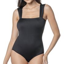 Body Básico Camiseta Alça Microfibra Moda Segunda Pele Cor:PretoTamanho:50