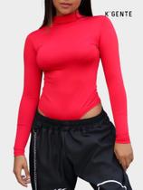 Body básico feminino manga longa gola alta suplex 4 estações segunda pele Body básico feminino manga longa gola alta suplex 4 estações segunda pele