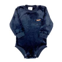Body Básico Fleece Liso Bodie Peluciado Quentinho Bebê