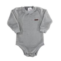 Body Básico Fleece Liso Bodie Peluciado Quentinho Bebê