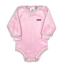 Body Básico Fleece Liso Bodie Peluciado Quentinho Bebê