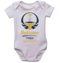 Body batismo infantil personalizado com nome bori menino