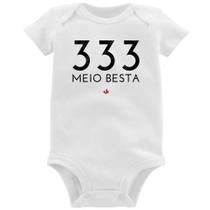 Body Bebê 333 Meio Besta - Foca na Moda Body Bebê 333 Meio Besta - Foca na Moda