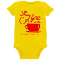 Body Bebê A Day Without Coffee - Foca na Moda