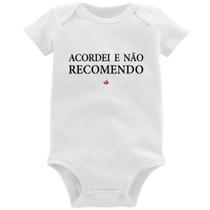 Body Bebê Acordei e não recomendo - Foca na Moda
