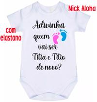 body bebê adivinha quem vai ser titia e titio de novo cód 9760