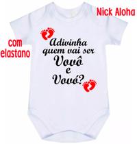 body bebê adivinha quem vai ser vovô e vovó cód 2256 body bebê adivinha quem vai ser vovô e vovó cód 2256