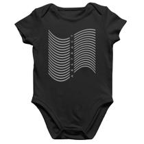 Body Bebê Algodão Abstract Waves - Foca na Moda