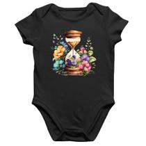 Body Bebê Algodão Ampulheta Floral - Foca na Moda Body Bebê Algodão Ampulheta Floral - Foca na Moda