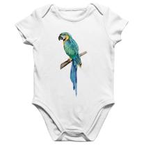 Body Bebê Algodão Arara Azul - Foca na Moda