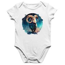 Body Bebê Algodão Áries Sígno - Foca na Moda