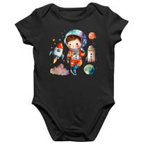 Body Bebê Algodão Astronauta Criança e Foguetes - Foca na Moda Body Bebê Algodão Astronauta Criança e Foguetes - Foca na Moda
