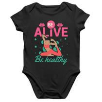 Body Bebê Algodão Be Alive Be Healthy - Foca na Moda
