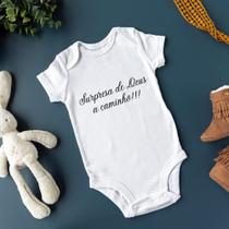 Body Bebê Algodão Bodie Macio Estampas Surpresa De Deus