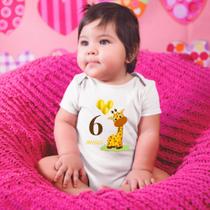 Body Bebê Algodão Bodie Recém nascido Mesversário 6 Meses Body Bebê Algodão Bodie Recém nascido Mesversário 6 Meses