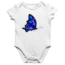 Body Bebê Algodão Borboleta Azul - Foca na Moda