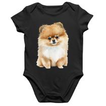 Body Bebê Algodão Cachorro Spitz Alemão Lulu da pomerânia - Foca na Moda