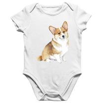 Body Bebê Algodão Cachorro Welsh Corgi Pembroke - Foca na Moda