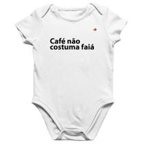 Body Bebê Algodão Café não costuma faiá - Foca na Moda