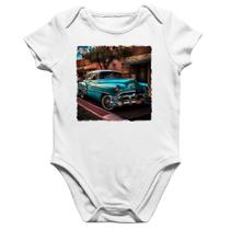 Body Bebê Algodão Carro clássico azul - Foca na Moda Body Bebê Algodão Carro clássico azul - Foca na Moda