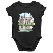 Body Bebê Algodão Catedral de Notre-Dame de Paris - Foca na Moda