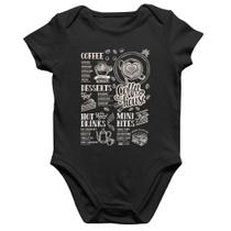 Body Bebê Algodão Coffee House Vintage - Foca na Moda