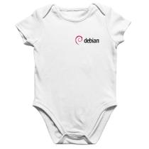Body Bebê Algodão Debian Linux - Foca na Moda