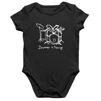 Body Bebê Algodão Drummer in Training - Foca na Moda