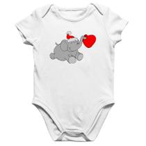 Body Bebê Algodão Elefante Noel - Foca na Moda Body Bebê Algodão Elefante Noel - Foca na Moda
