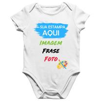 Body Bebê Algodão Estampa Personalizada (Imagem, frase ou foto) - Foca na Moda