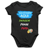 Body Bebê Algodão Estampa Personalizada (Imagem, frase ou foto) - Foca na Moda