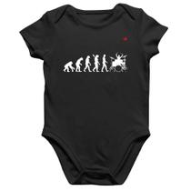 Body Bebê Algodão Evolução do Baterista (Bateria) - Foca na Moda
