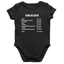 Body Bebê Algodão Fatura do Cartão - Foca na Moda