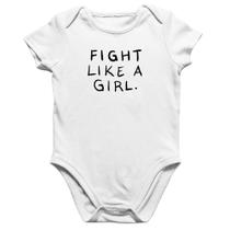 Body Bebê Algodão Fight Like a Girl - Foca na Moda Body Bebê Algodão Fight Like a Girl - Foca na Moda