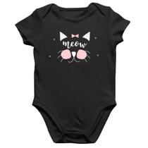 Body Bebê Algodão Gatinha Meow - Foca na Moda