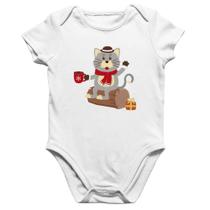 Body Bebê Algodão Gatinho Simpático - Foca na Moda Body Bebê Algodão Gatinho Simpático - Foca na Moda