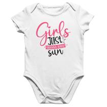 Body Bebê Algodão Girls Just Wanna Have Sun - Foca na Moda